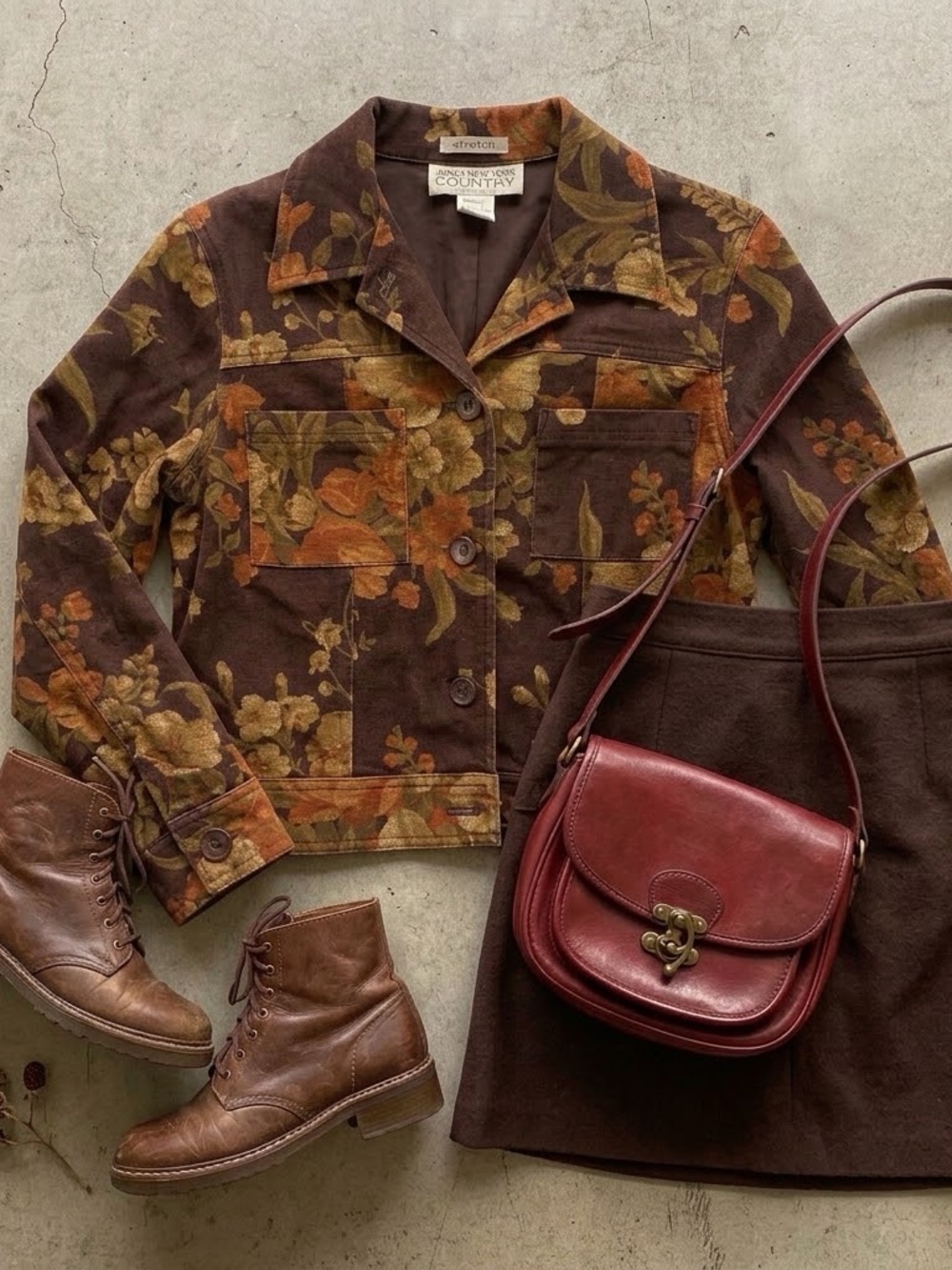 Vintage Jones New York Botanical Floral Jacket